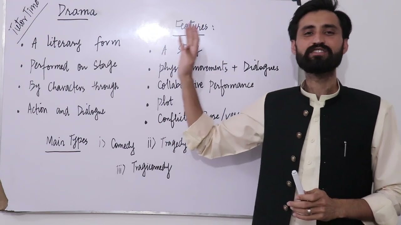 Lec# 56 | Drama: Features and Types | Genres of Literature | Tutor Time