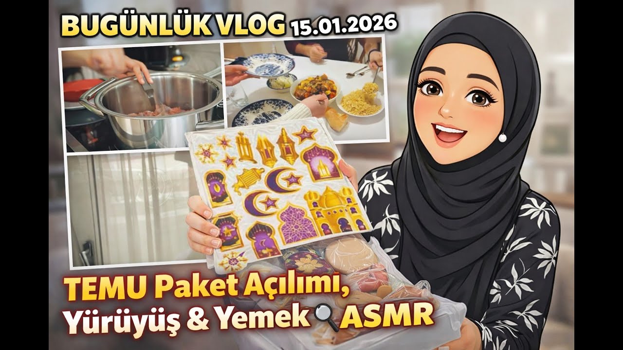 TEMU Alışverişi Geldi! 😍 Paket Açılımı | Günlük Vlog: Yürüyüş & Yemek