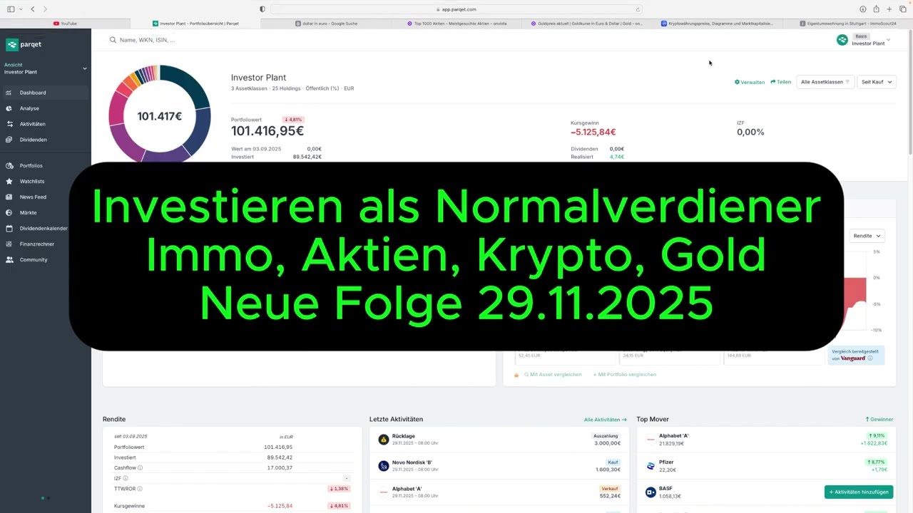 ⚡ Investieren als Normalverdiener | Was ist das beste Investment ?🚀  Neue Folge 29.11.2025