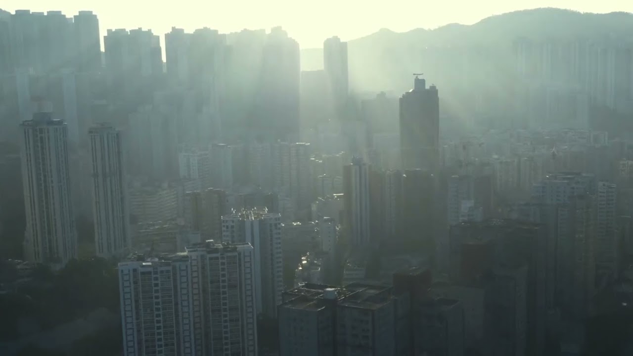 City drone shorts, sunrise to sunset view of city , largest building, beautiful country
