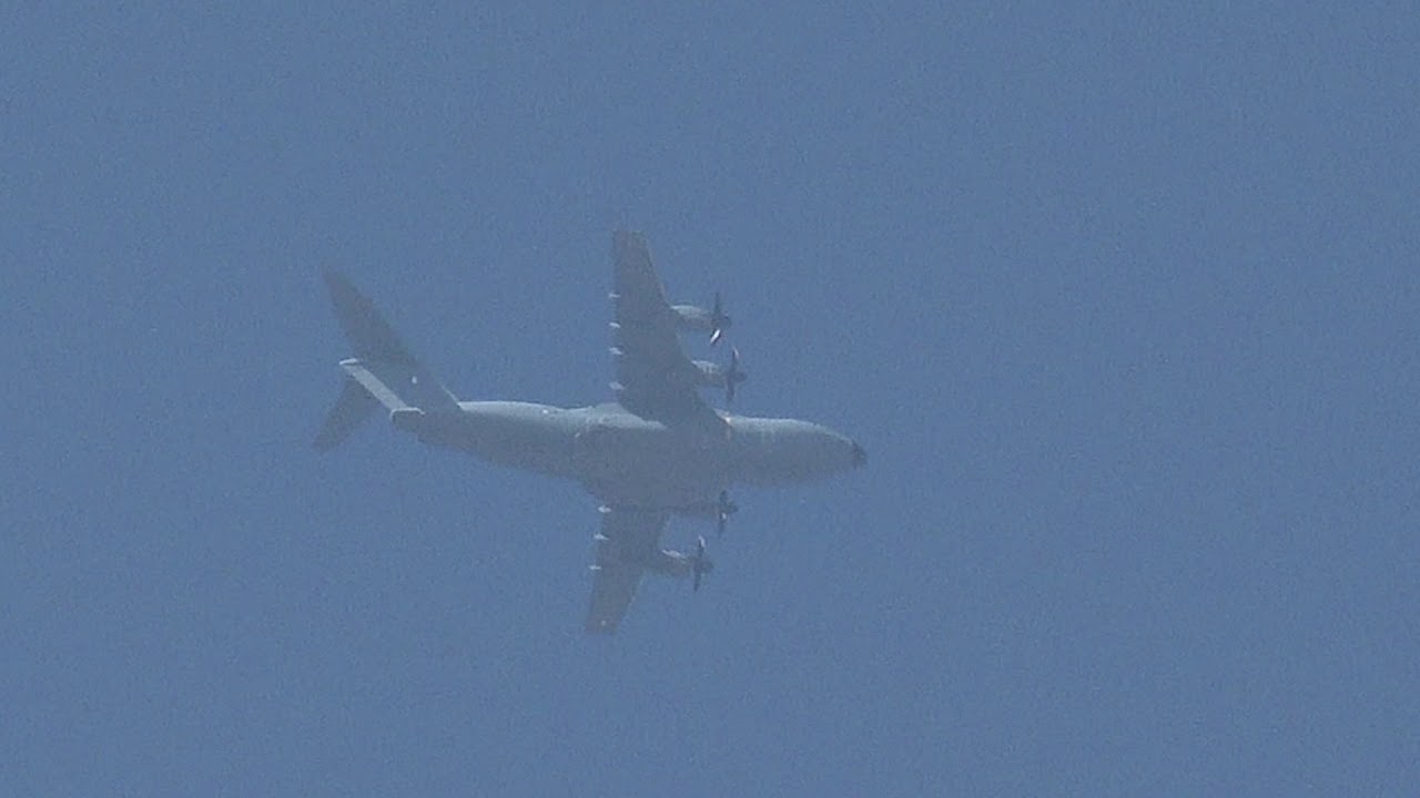 Arm&eacute;e de l'Air Airbus A400M 0037 CTM 2080 crossing Israel at 11k ft, April 20, 2020
