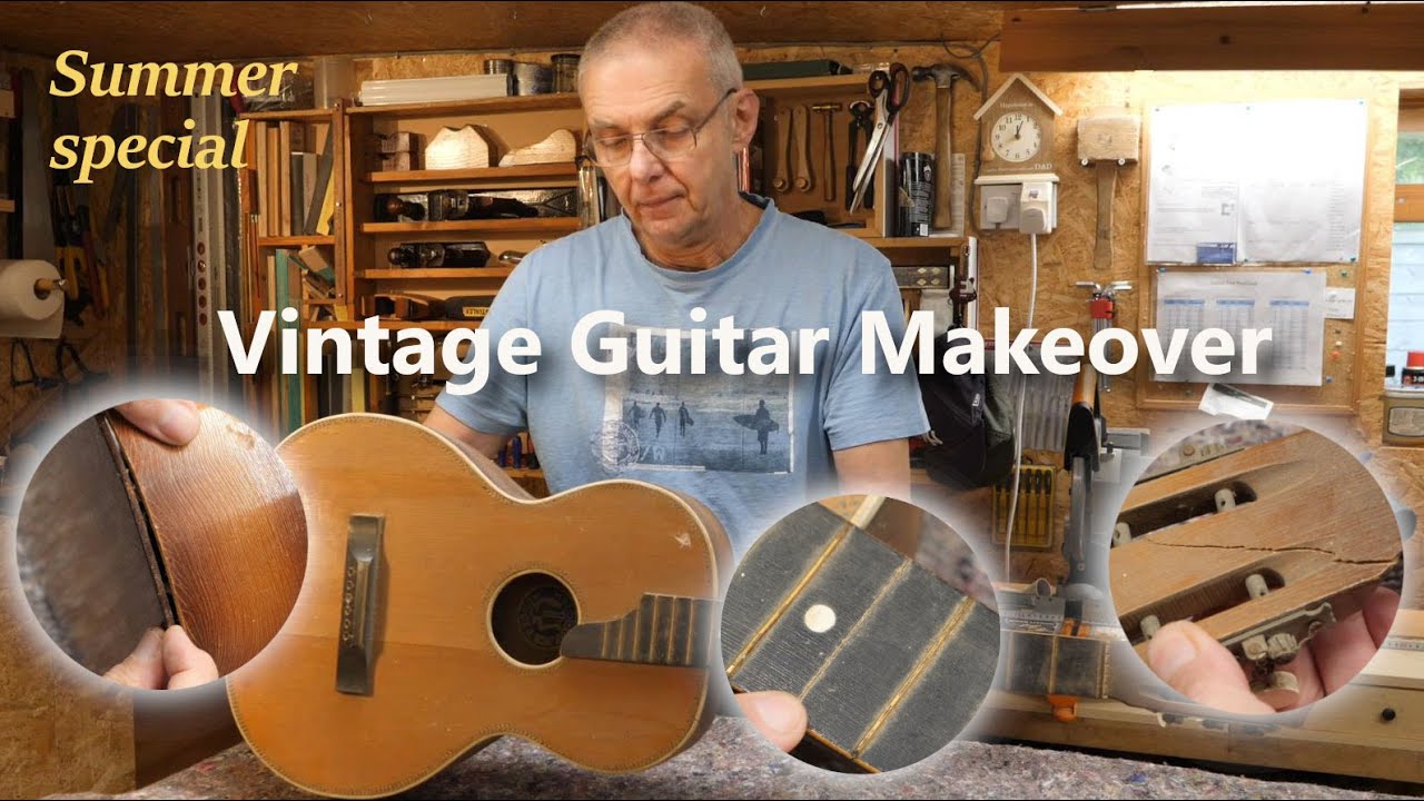 Summer special extended video - complete vintage steel string guitar makeover
