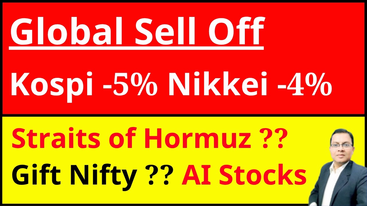 Global Sell Off 🚨Kospi 5%🔽 Nikkei 4% 🔽 Gift Nifty 🚨Breaking News 🔴 AII STOCKS SELL OFF⛽ CRUDE OIL