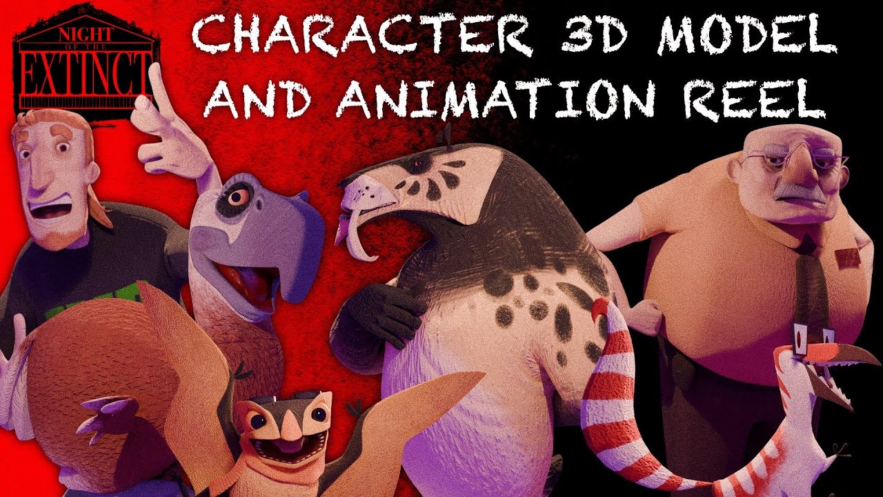Night of The Extinct - Character 3D model and Animation Reel