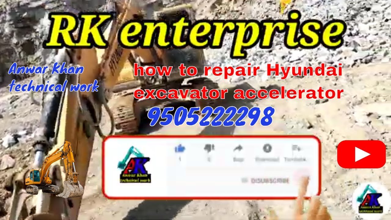 Hyundai 210 excavator accelerator problem repair