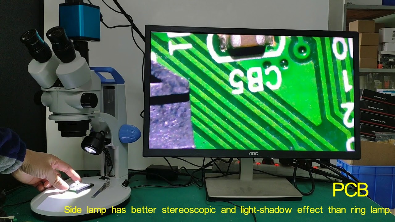 Lapsun Simul focal 7X 45X Trinocular Industry Zoom Stereo Microscope SONY IMX290 Camera