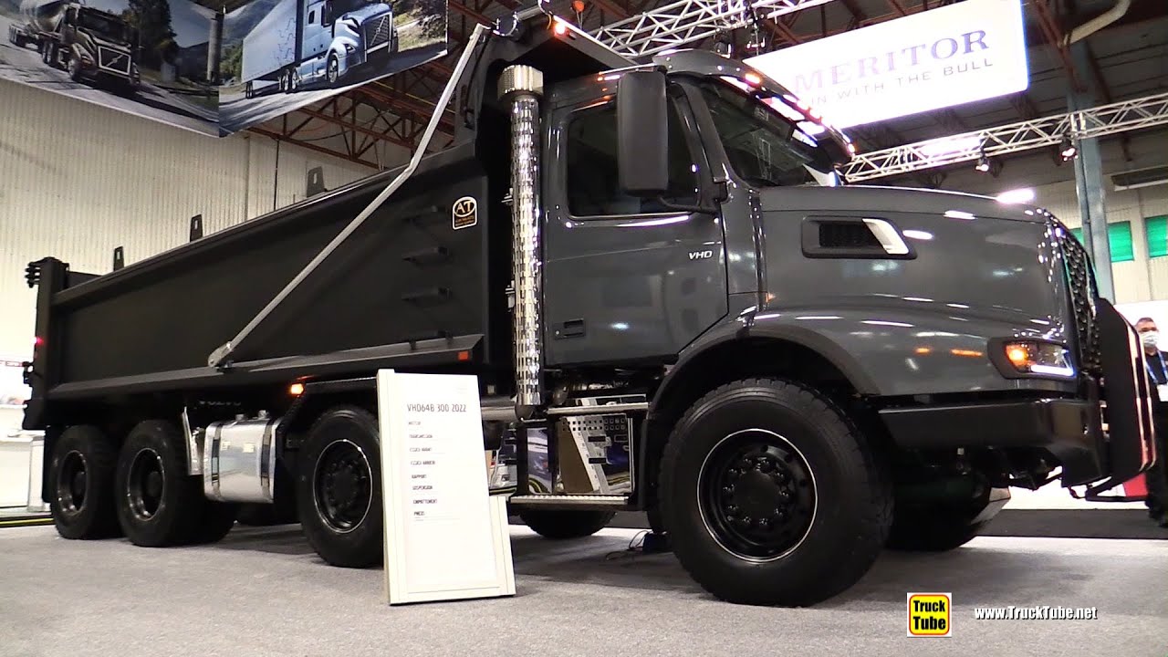 2022 Volvo VHD64B 300 Dump Truck - Exterior Interior Walkaround - 2021 Expocam