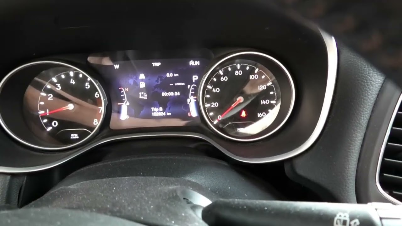 jeep compass 2017 року приборна панель індикація інформація на панелі перевід милі в кілометри