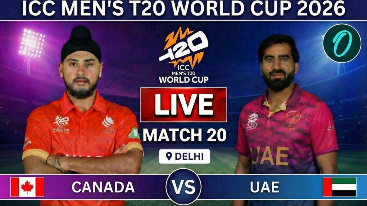 T20 World Cup 2026 Live: Canada vs UAE | CAN vs UAE Live Score & Commentary | T20 World Cup Score