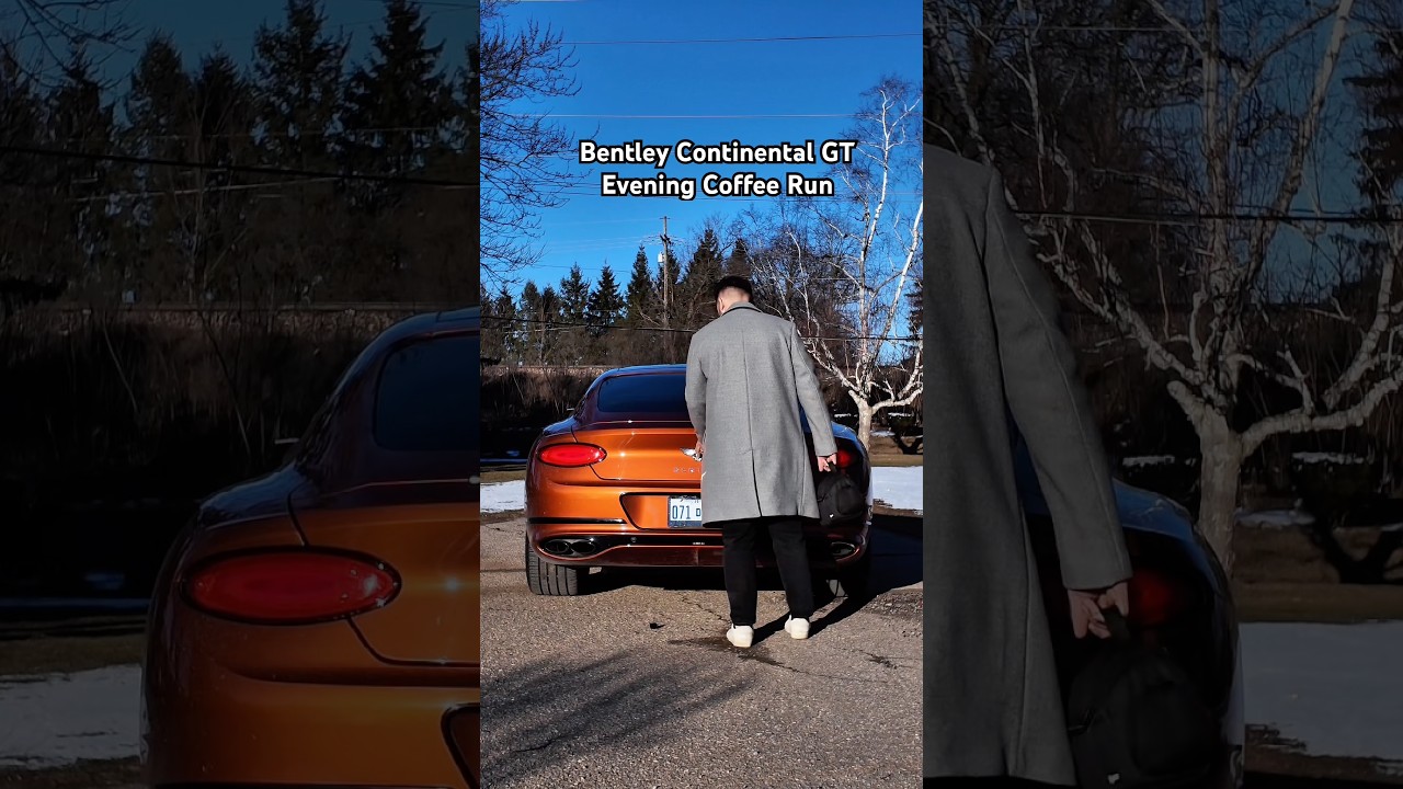 Enjoy the sounds of this ICONIC grand tourer getting coffee 🔥 #asmr
