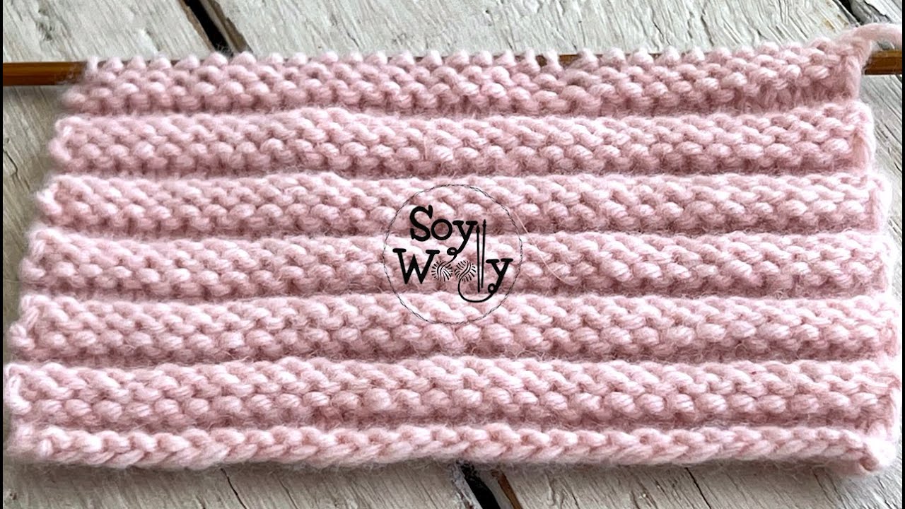 Cómo tejer el Punto Cintas Horizontales en dos agujas (perfecto para gorros) - Soy Woolly