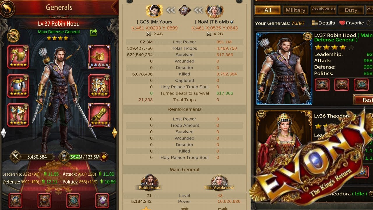 Evony The Kings Return - Ultimate T1 Trap Wall General Revealed!