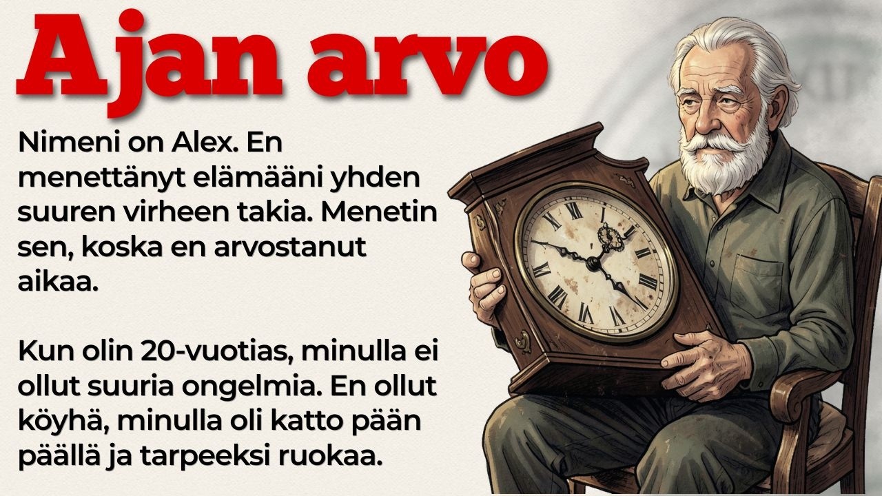 Älä tuhlaa aikaasi | Finnish Stories | Learn Finnish with Stories - Video Description