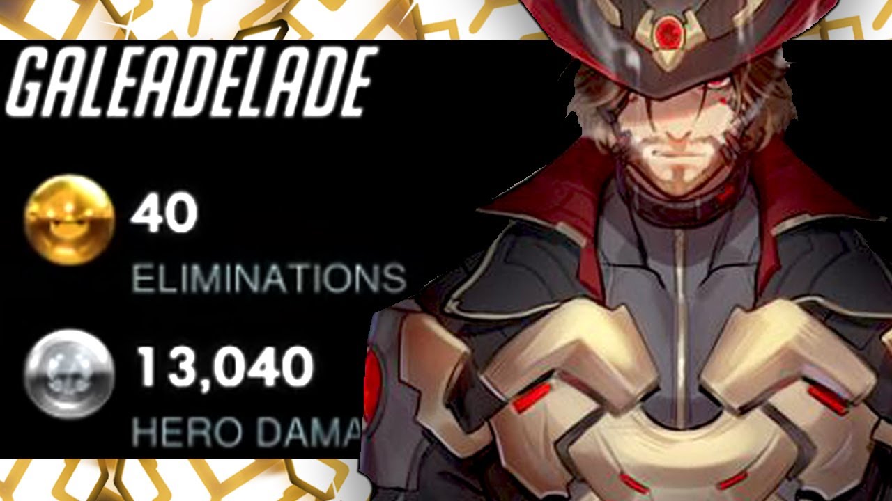 GALE MCCREE SHOWING HIS AIMING SKILLS! 40 ELIMS! [ OVERWATCH SEASON 23 TOP 500 ]