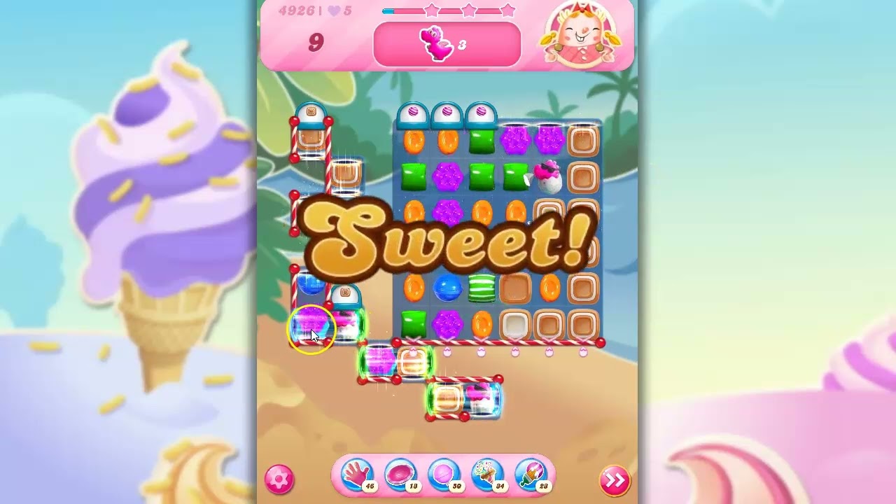 Candy Crush Level 4926 Talkthrough, 15 Moves 0 Boosters