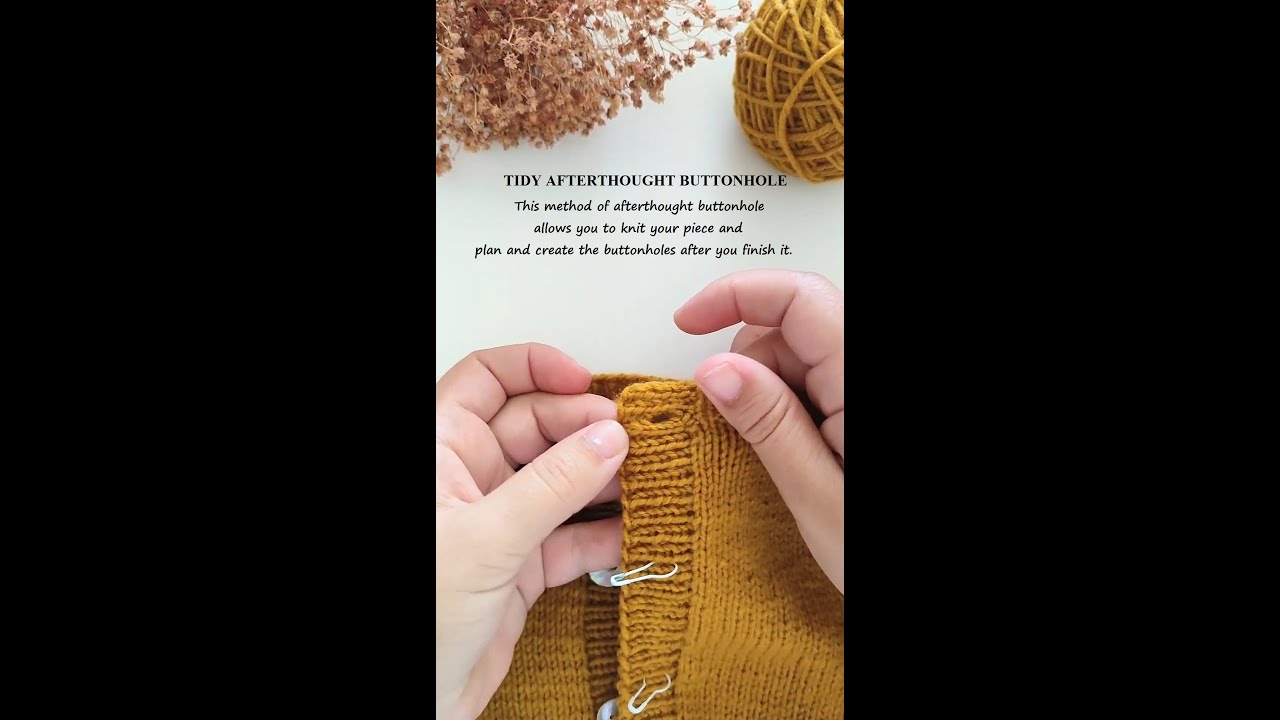Tidy Afterthought buttonhole