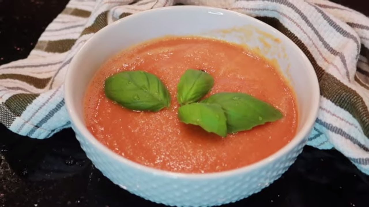 Deliciosa y facil sopa de Tomate, se prepara en 10 minutos, Vegana. 🍅🥣