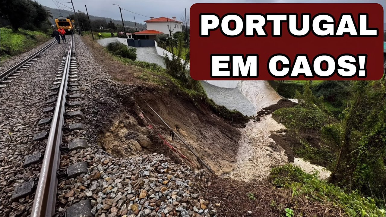 Шторм в Португалии | Наводнения и сильные ветры