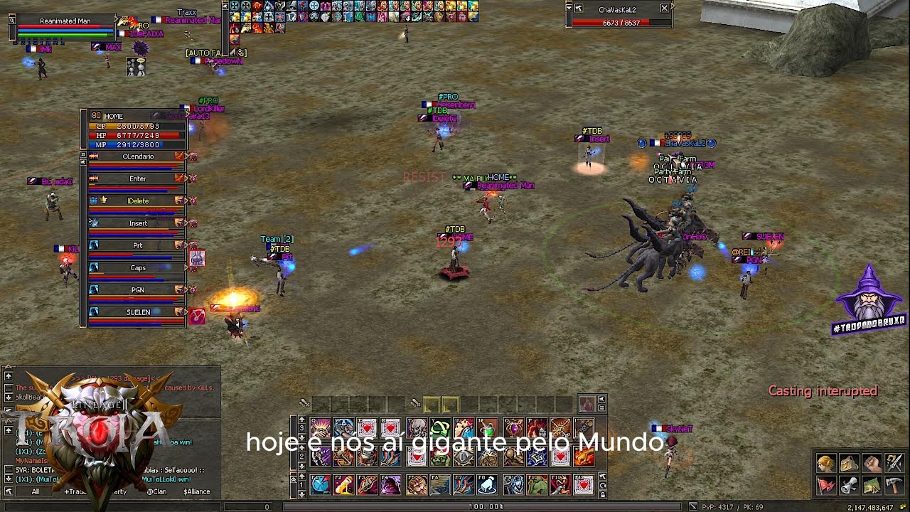 BRINCANDO DE M A OVER E BS...chamou f2f  TRETA BOSS PT FARM l2troia 200x..