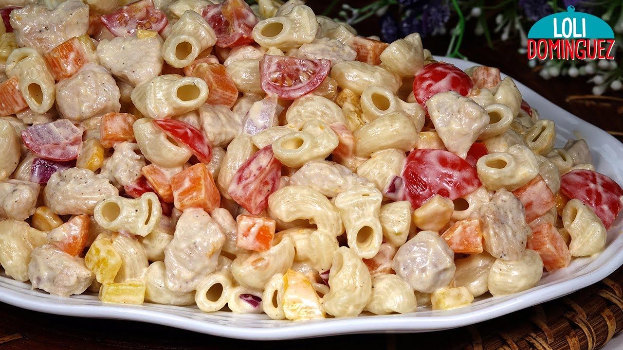 ENSALADA DE VERANO CON PASTA Y POLLO. Una receta saludable, nutritiva, fácil y deliciosa - ENSALADAS