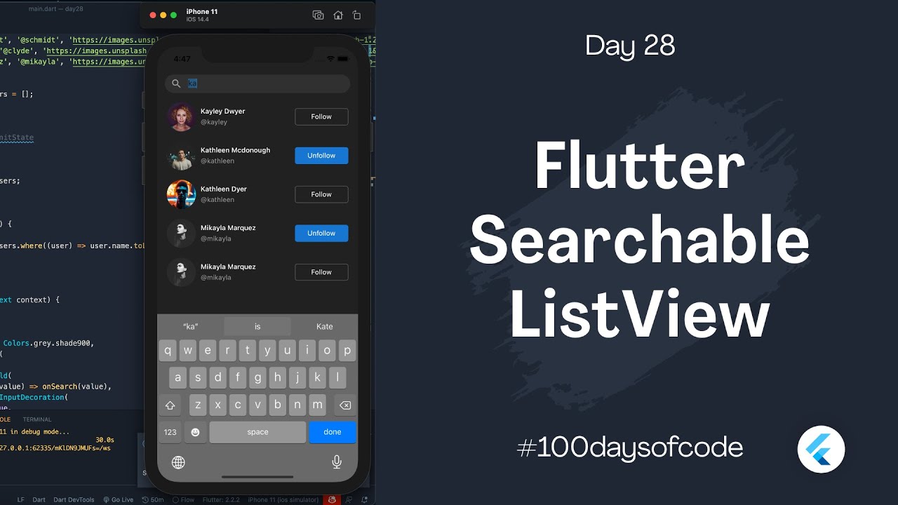 Flutter Searchable ListView - Day 28