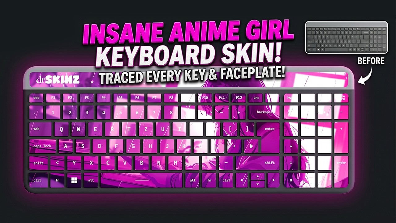 ULTIMATE Custom Anime Keyboard Skin! (Logitech MK470 Wrap)