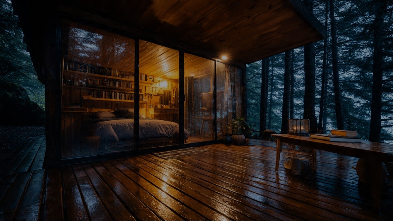 Fall Asleep Fast with Heavy Rain & Thunderstorm at Cozy Forest Farmhouse  Rain Sounds for Deep Sleep