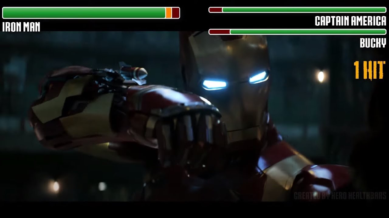 Iron Man vs. Captain America and Bucky WITH HEALTHBARS (PART 1) 200K SUB SPECIAL| HD | Civil War