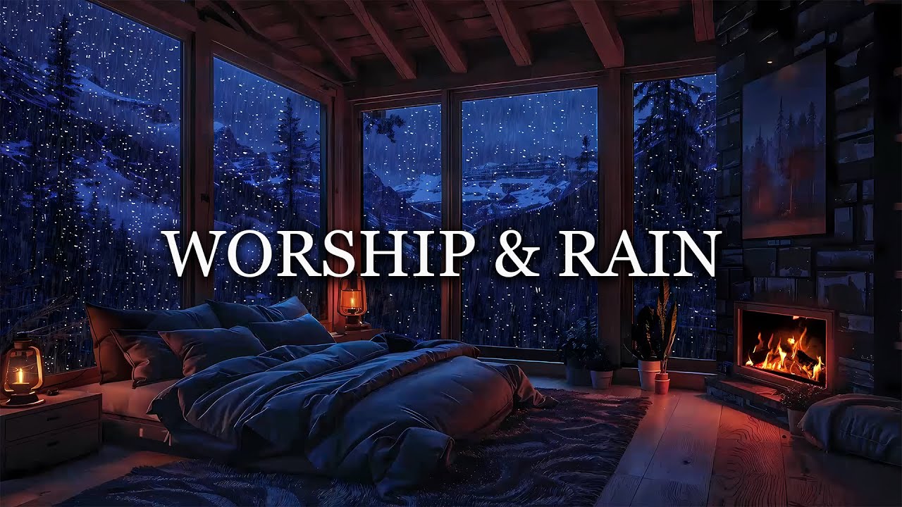 Peaceful Instrumental Worship Music with Rain | Soaking Instrumental Worship Music with Rain Sounds