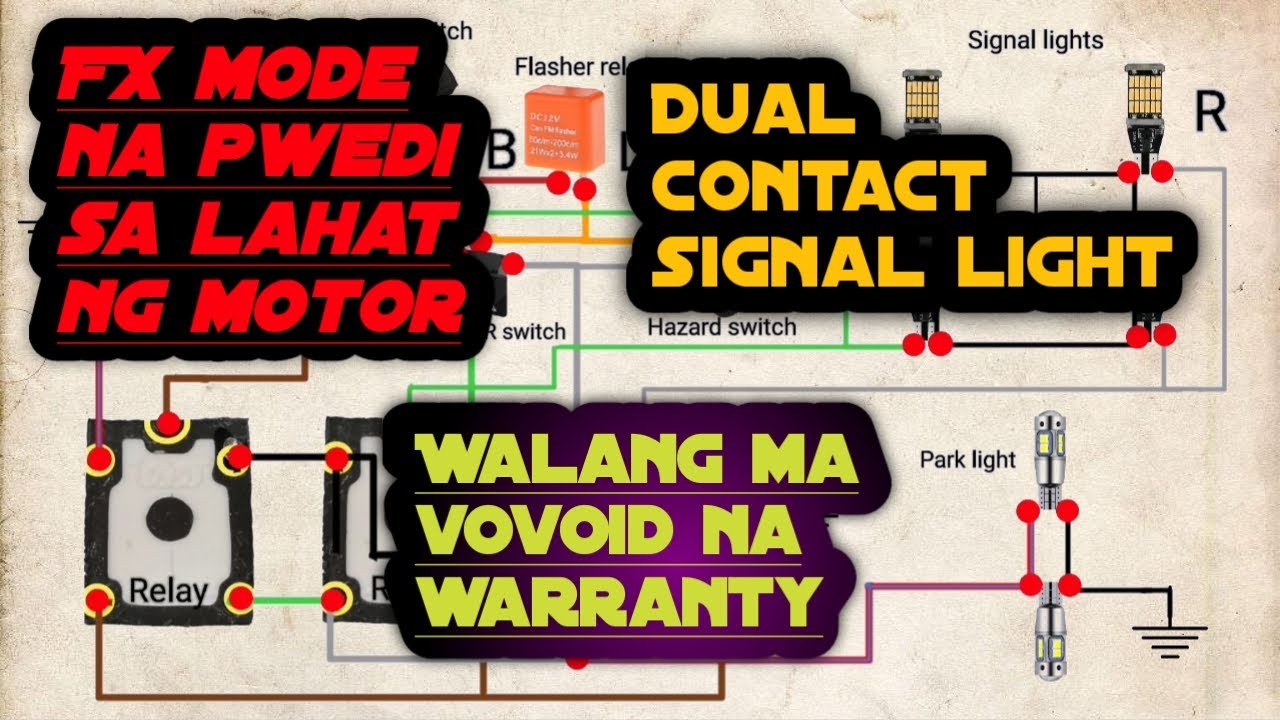 Dual contact signal light na pwedi sa lahat ng motor/FX mode..