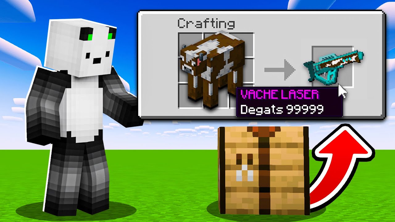 Je dois finir Minecraft mais je peux TRANSFORMER les MOBS en ARMES