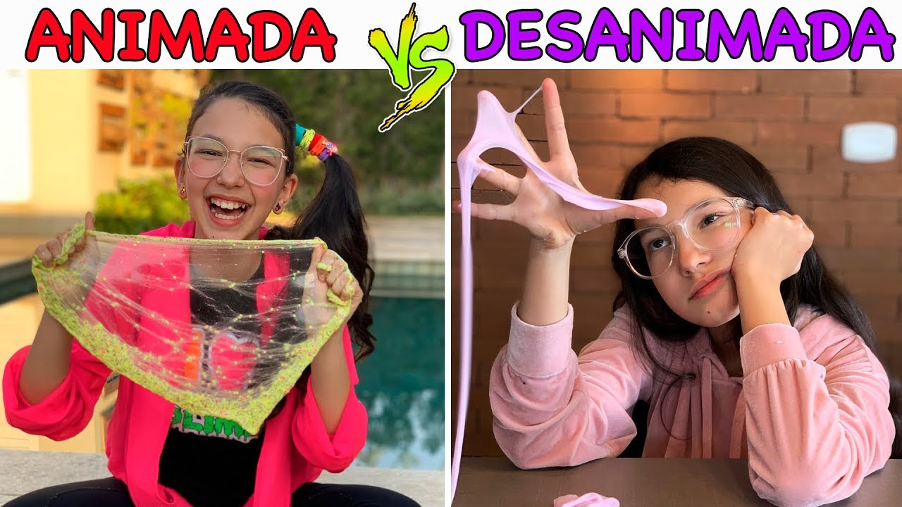 TIPOS DE CRIAN&Ccedil;AS FAZENDO SLIME #9 ANIMADA VS DESANIMADA | Luluca