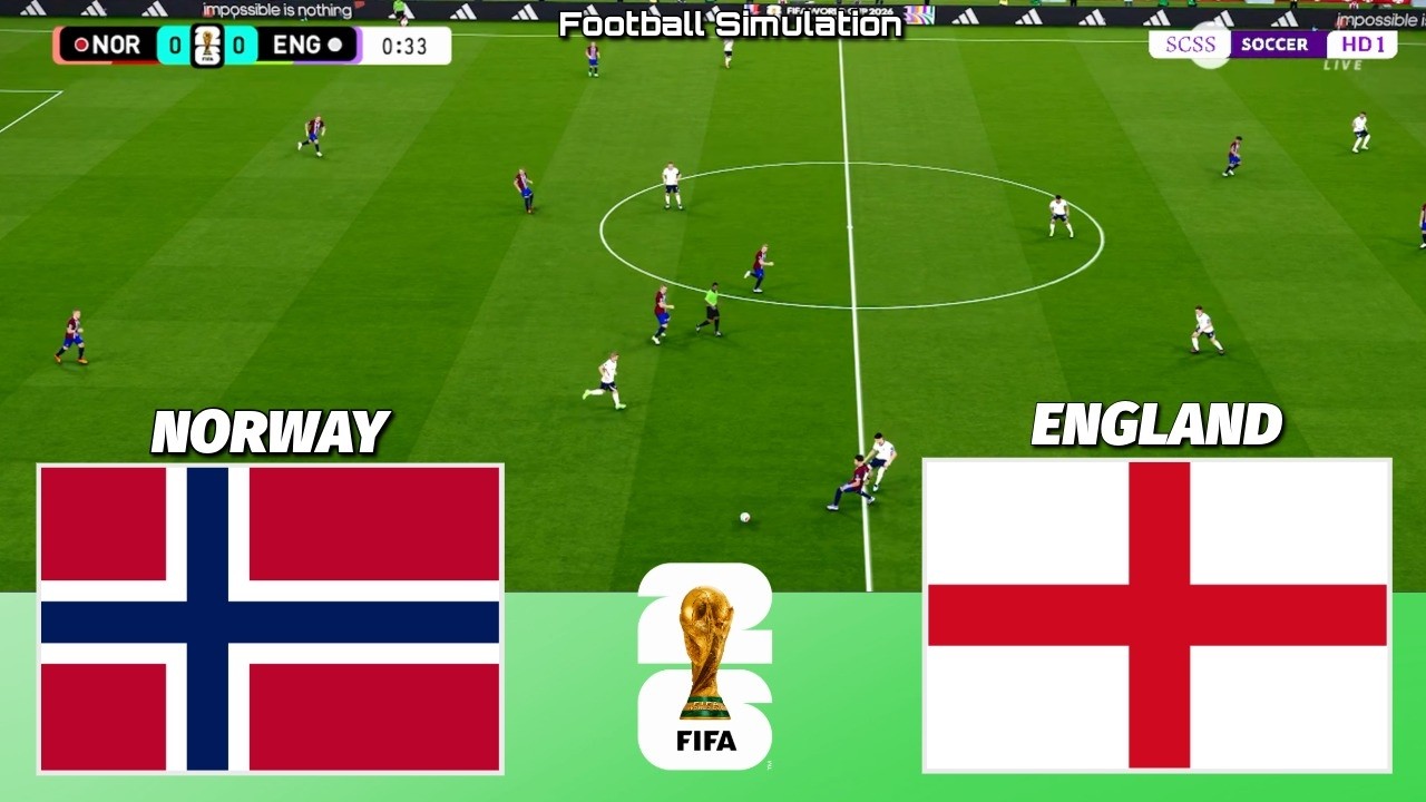 🔴 LIVE | Norway vs England - Quarter Final - FIFA World Cup 2026 | PES 21 Simulation