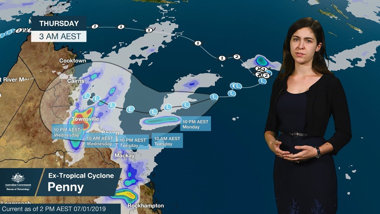 ⚠Severe Weather Update: Ex-Tropical Cyclone Penny Qld 07 January 2019