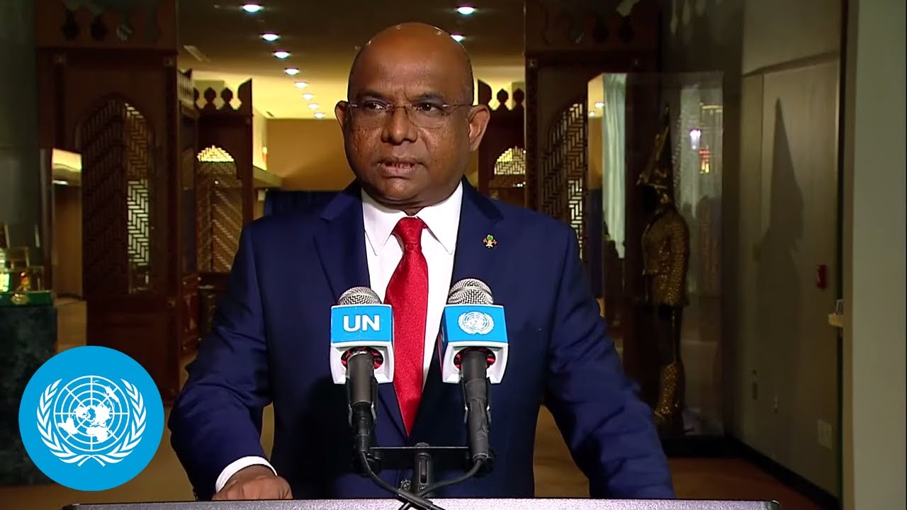 General Assembly President on his Presidency of 76 Session - Press Stakeout | United Nations
