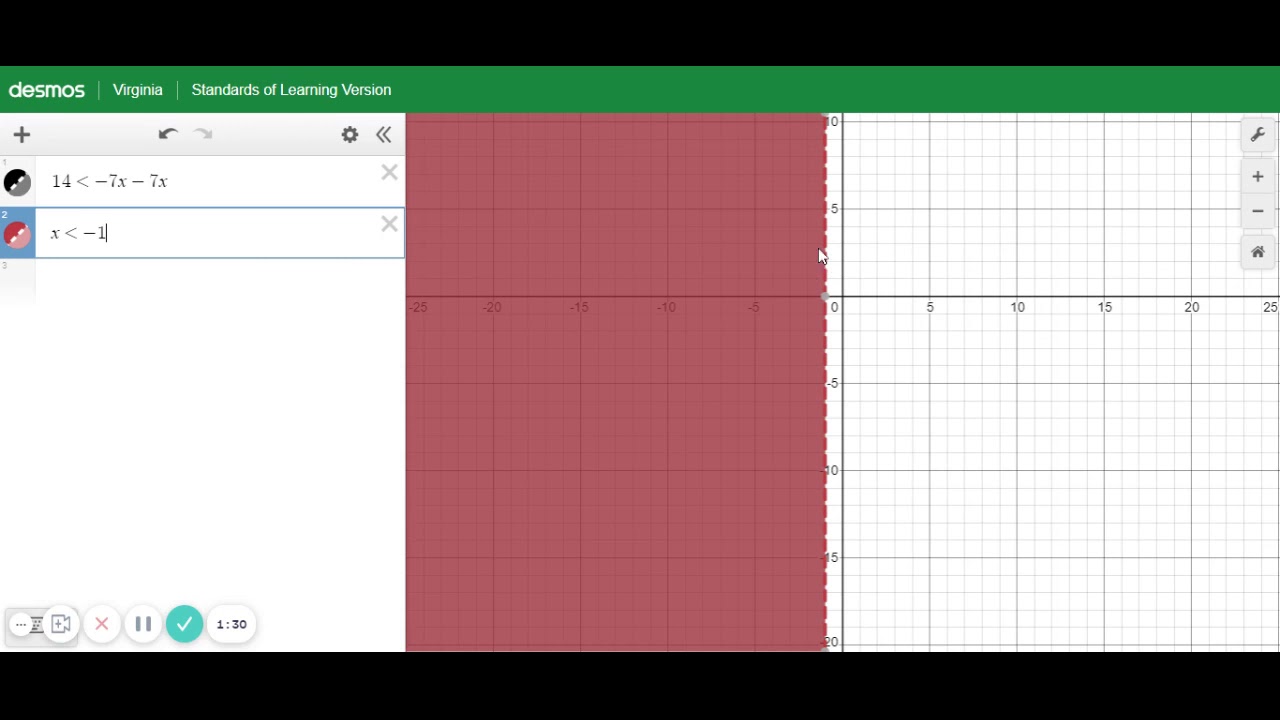 Solving Inequalities with Desmos