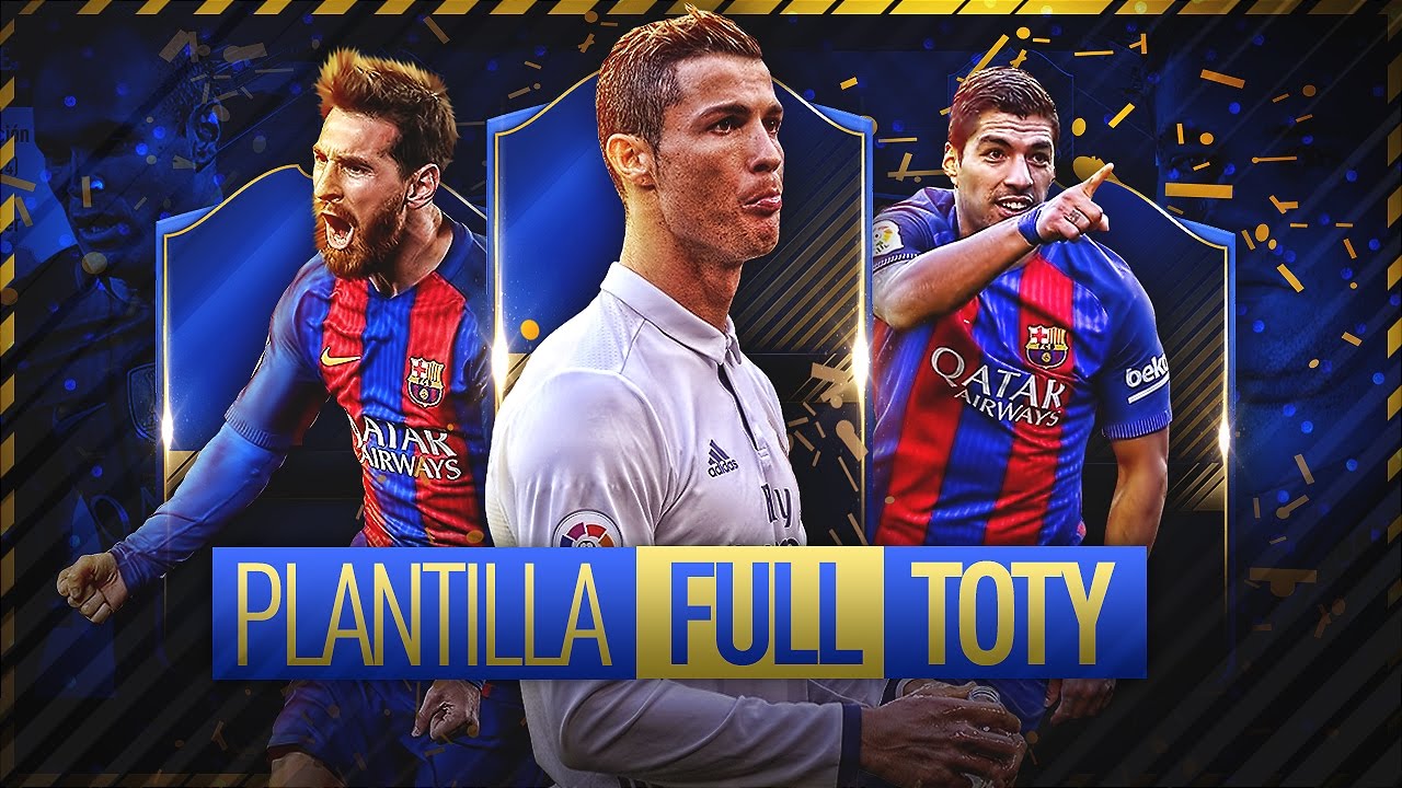 PLANTILLA FULL TOTY ( 20 millones de monedas) FIFA 17