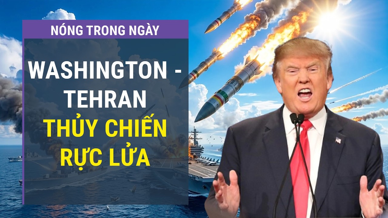 Kho tên lửa ẩn dưới nước của Iran lộ diện, Washington - Tehran bắt đầu thủy chiến l VTC One