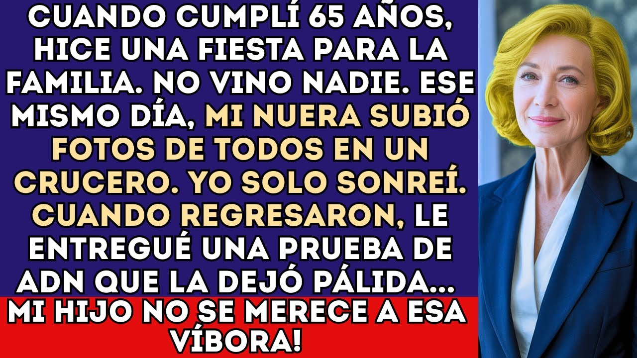 Cuando cumplí 65 años, hice una fiesta para la familia. No vino nadie. Ese mismo día, mi nuera...