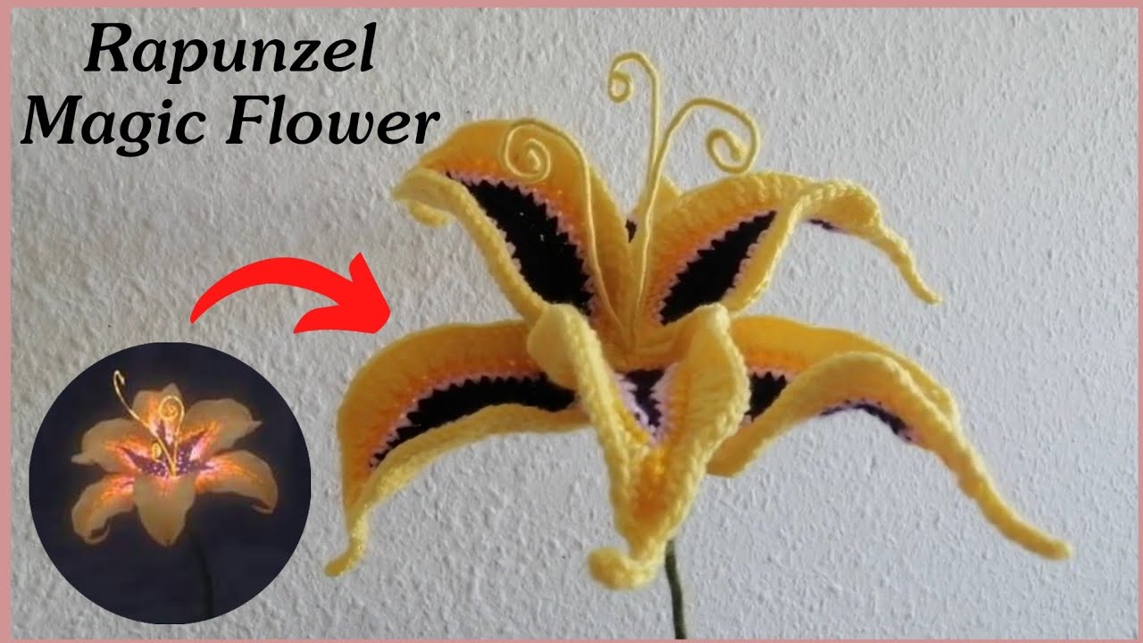 Crochet Rapunzel Tangled Magic Golden flower, Wow 😱