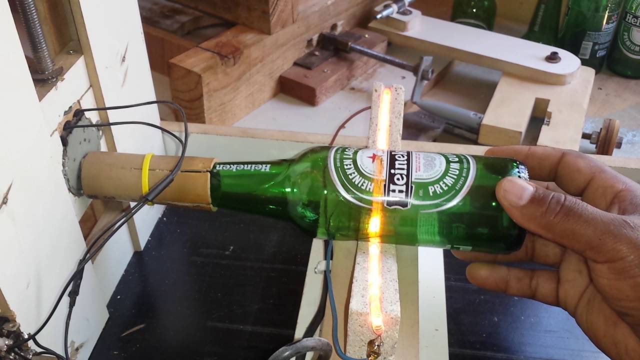 Máquina automática de corta garrafas de vidro