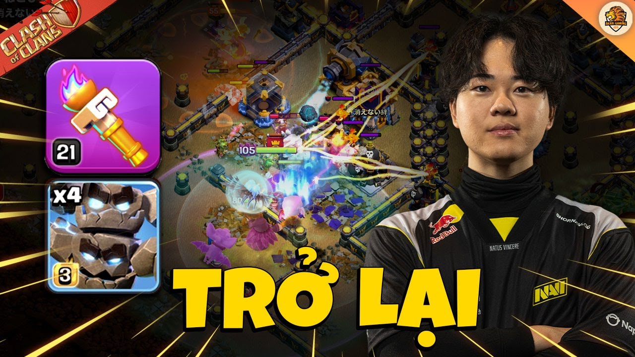 GAKU Dùng Ngọn Đuốc Hào Hùng Tăng Sức Mạnh Trở Lại TH18 Attack Clash of clans | Akari Gaming