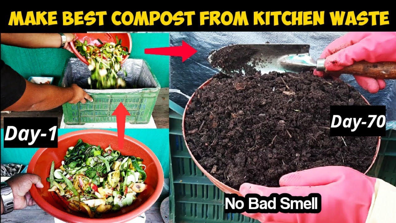 How to make Compost from kitchen waste | No Smell | Fast and easy trick