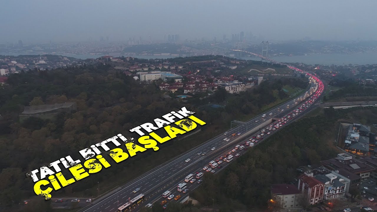 15 Temmuz Şehitler Köprüsü Trafik Yoğunluğu Drone İle Görüntülendi