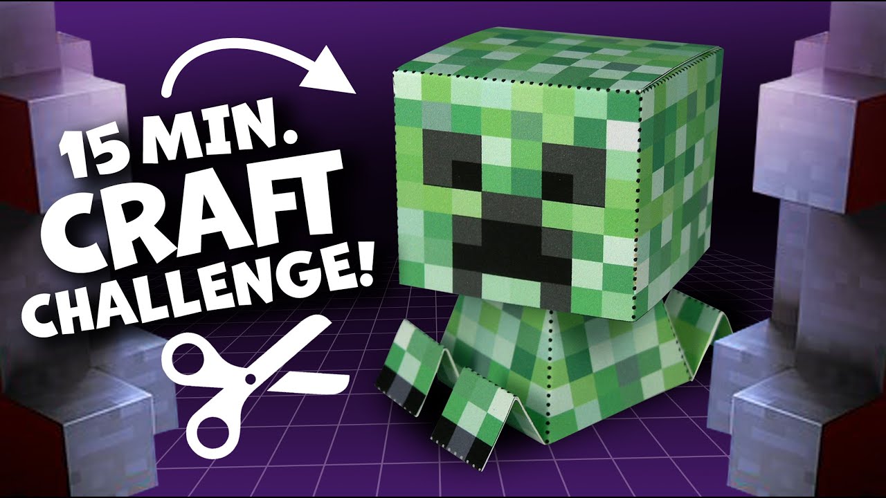 Easy-to-make Minecraft Creeper Papercraft for beginners!