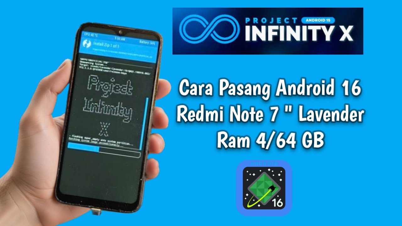 Cara Instal Android 16 Di Redmi Note 7.. Custom Rom Infinity X v3.2 Unofficial