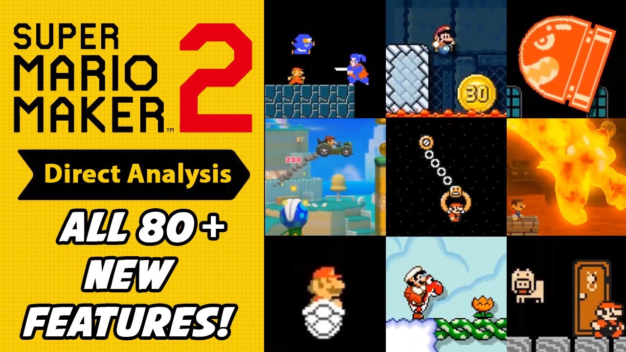 Super Mario Maker 2 Direct Analysis - All 80+ New Features!