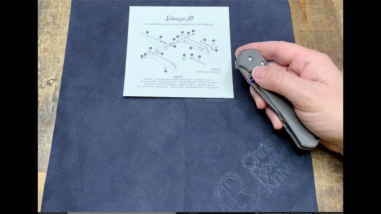 PSA: Sebenza 31 SORE THUMB STUD SOLUTION for Chris Reeve Knives