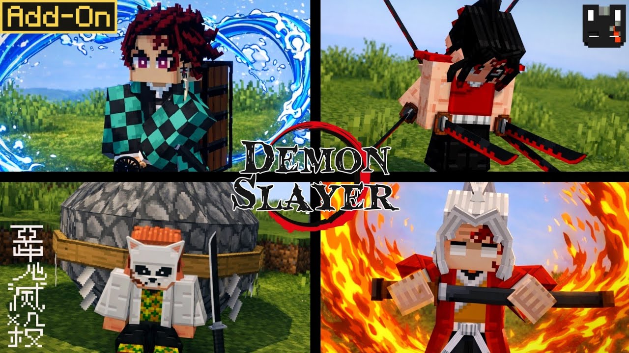 🏆 TOP 3 BEST DEMON SLAYER ADDONS FOR MINECRAFT BEDROCK 🔥 | MCPE 1.21+ 