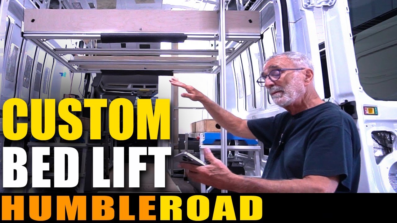 Humble Road custom BED LIFT and a Japanese shower all in one van!